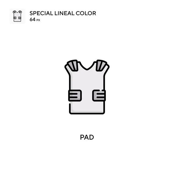 Pad Special Lineal Color Vector Icon 비즈니스 프로젝트용 아이콘을 광고하 — 스톡 벡터