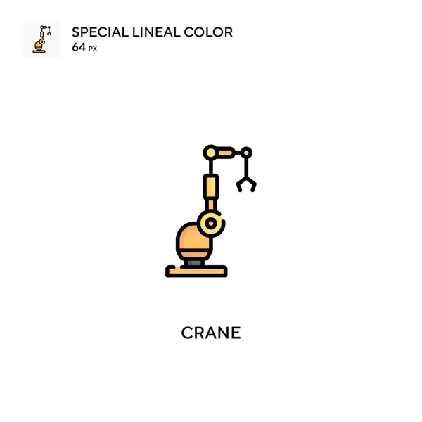 Crane Különleges Lineáris Színvektor Ikon Crane Ikonok Üzleti Projektjéhez — Stock Vector