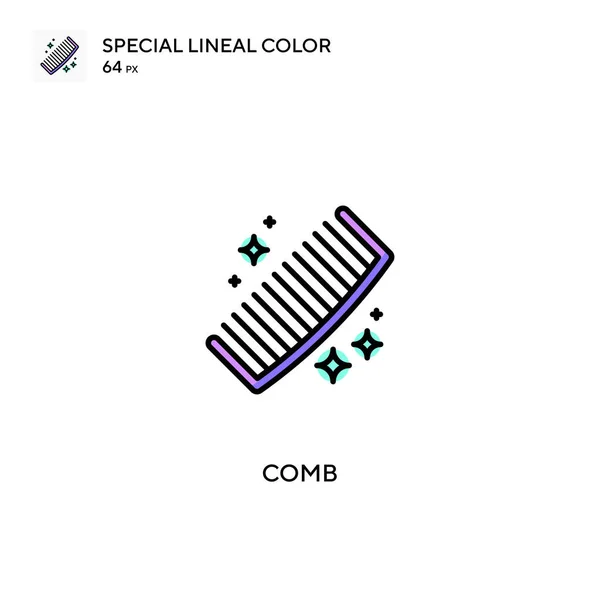 Peine Icono Especial Vector Color Lineal Iconos Peine Para Proyecto — Archivo Imágenes Vectoriales