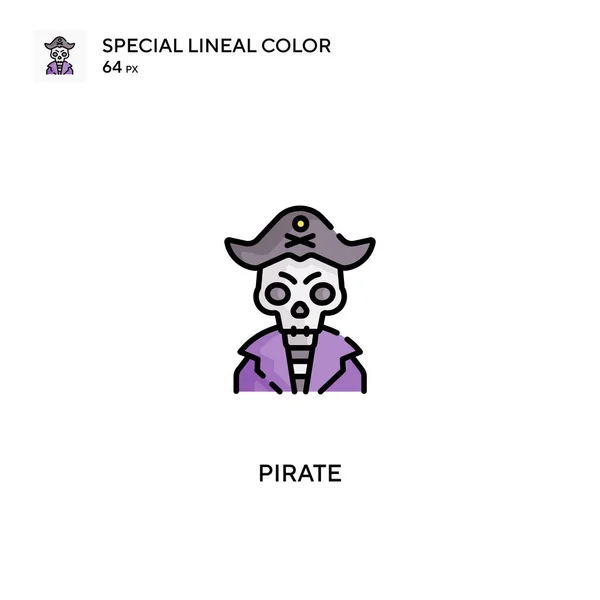 Ícone Vetorial Cores Linear Especial Pirata Ícones Piratas Para Seu — Vetor de Stock