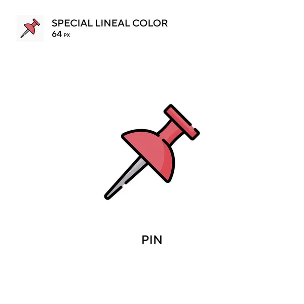 Pin Spezielles Lineares Farbvektorsymbol Pin Symbole Für Ihr Geschäftsprojekt — Stockvektor
