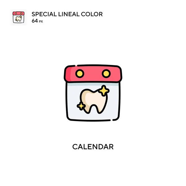 Calendário Ícone Vetorial Cor Linear Especial Ícones Calendário Para Seu — Vetor de Stock