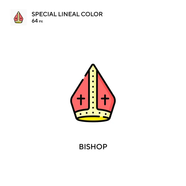 Bishop Ícone Vetorial Cor Linear Especial Ícones Bishop Para Seu — Vetor de Stock