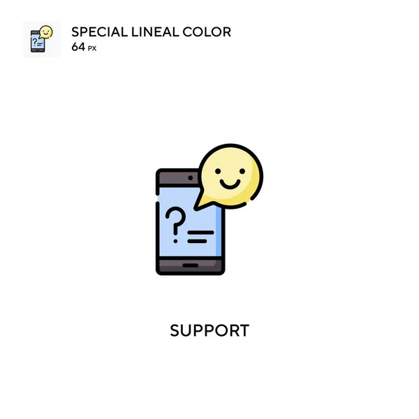 Support Special Lineal Color Vector Icon Support Icons Your Business — Stock Vector