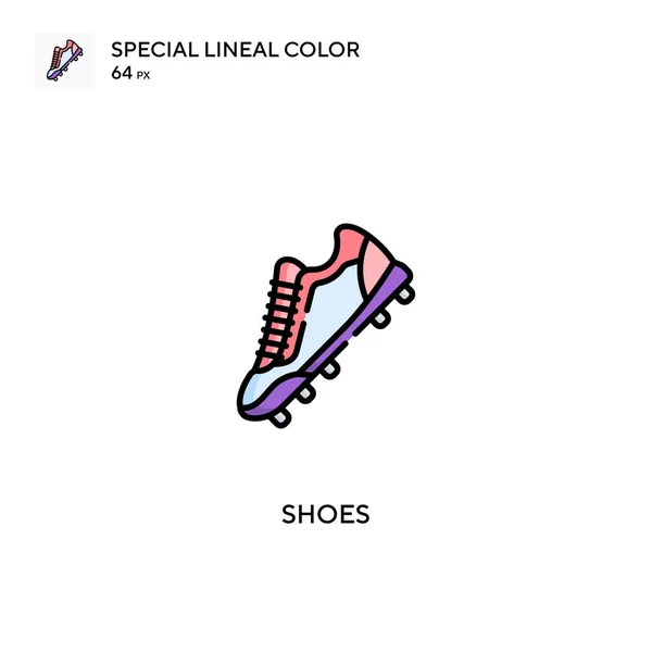 Schoenen Speciale Lijnkleur Vector Pictogram Schoenen Pictogrammen Voor Business Project — Stockvector