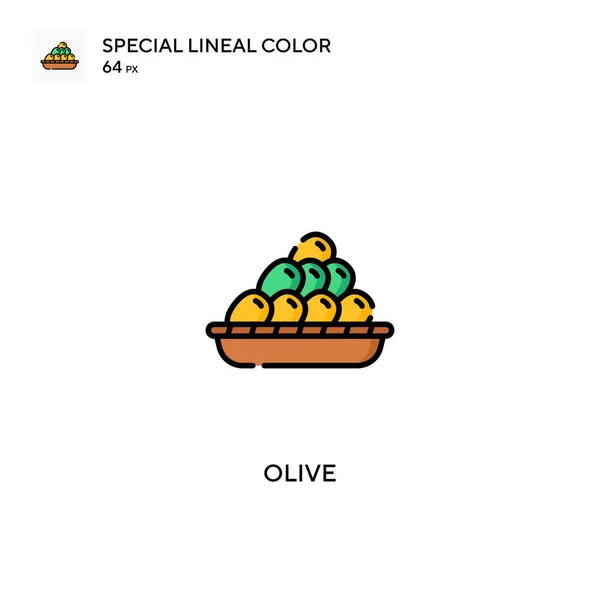 Olive Icono Especial Vector Color Lineal Iconos Olivo Para Proyecto — Vector de stock