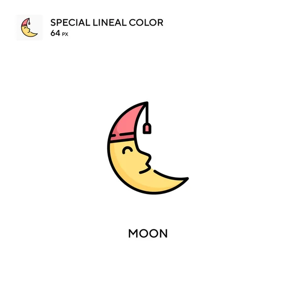 Luna Icono Especial Vector Color Lineal Iconos Luna Para Proyecto — Archivo Imágenes Vectoriales
