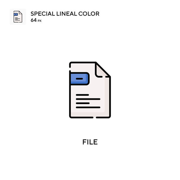 File Special lineal color vector icon. File icons for your business project