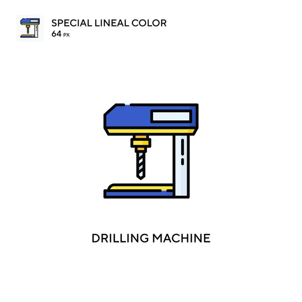 Bohrmaschine Spezielles Lineares Farbvektorsymbol Symbole Für Bohrmaschinen Für Ihr Geschäftsprojekt — Stockvektor