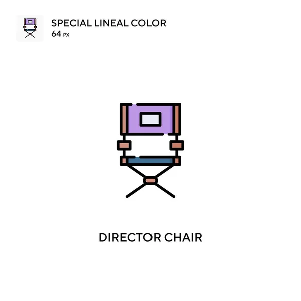 Cadeira Diretor Ícone Vetorial Cor Linear Especial Ícones Cadeira Diretor — Vetor de Stock