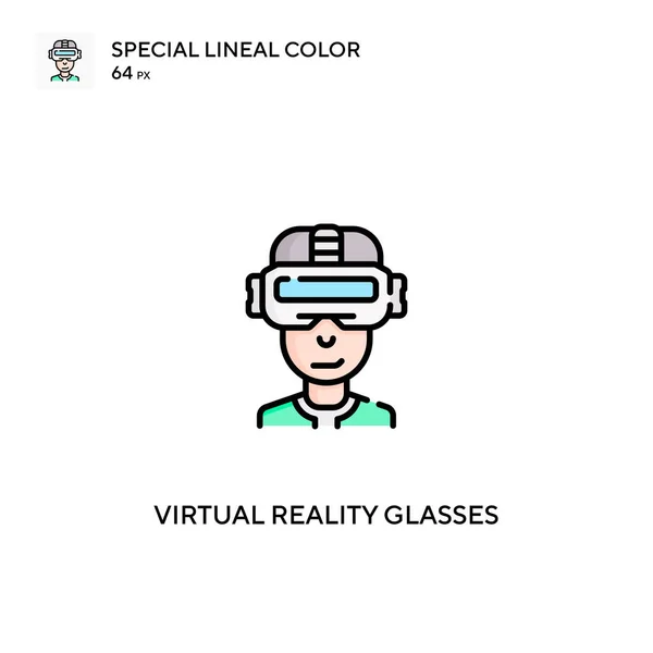 Γυαλιά Εικονικής Πραγματικότητας Ειδικό Εικονίδιο Διάνυσμα Χρώματος Lineal Εικονίδια Εικονίδια — Διανυσματικό Αρχείο