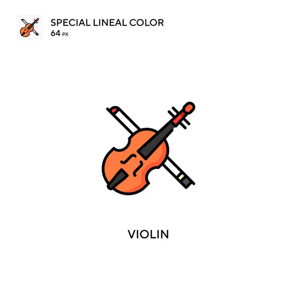Hegedű Különleges Lineáris Szín Vektor Ikon Hegedű Ikonok Üzleti Projektjéhez — Stock Vector