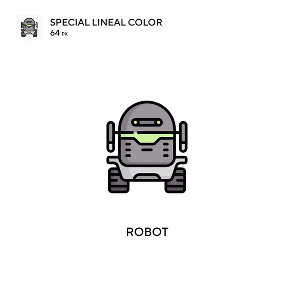 Robot Ícone Vetorial Cor Linear Especial Ícones Robô Para Seu — Vetor de Stock