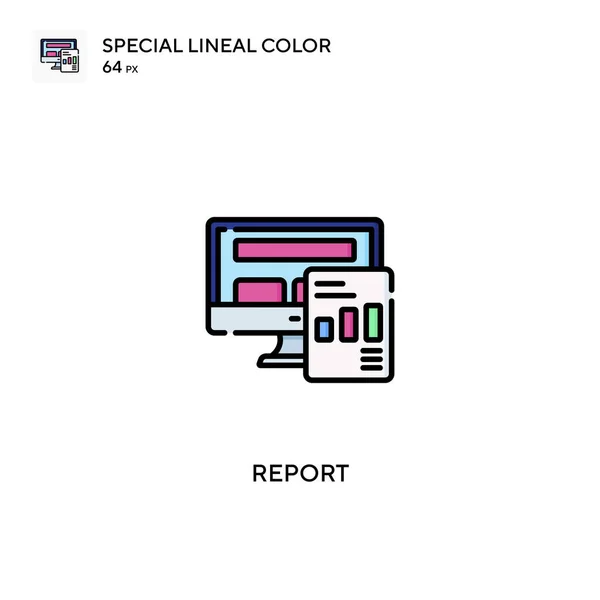 Report Special Lineal Color Vector Icon Report Icons Your Business — Stock Vector