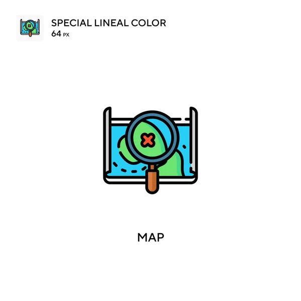 Mapa Icono Especial Vector Color Lineal Mapa Iconos Para Proyecto — Archivo Imágenes Vectoriales