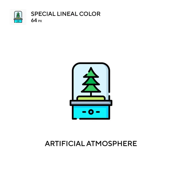 Ambiente Artificial Icono Especial Vector Color Lineal Iconos Atmósfera Artificial — Vector de stock