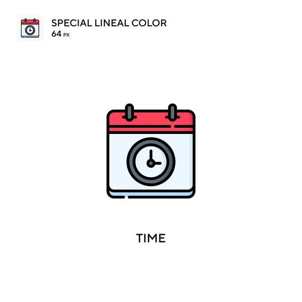 Time Special Lineáris Színvektor Ikon Idő Ikonok Üzleti Projektjéhez — Stock Vector