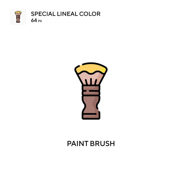 Paint Brush Special Lineal Color Vector Icon Paint Brush Icons — Stock Vector