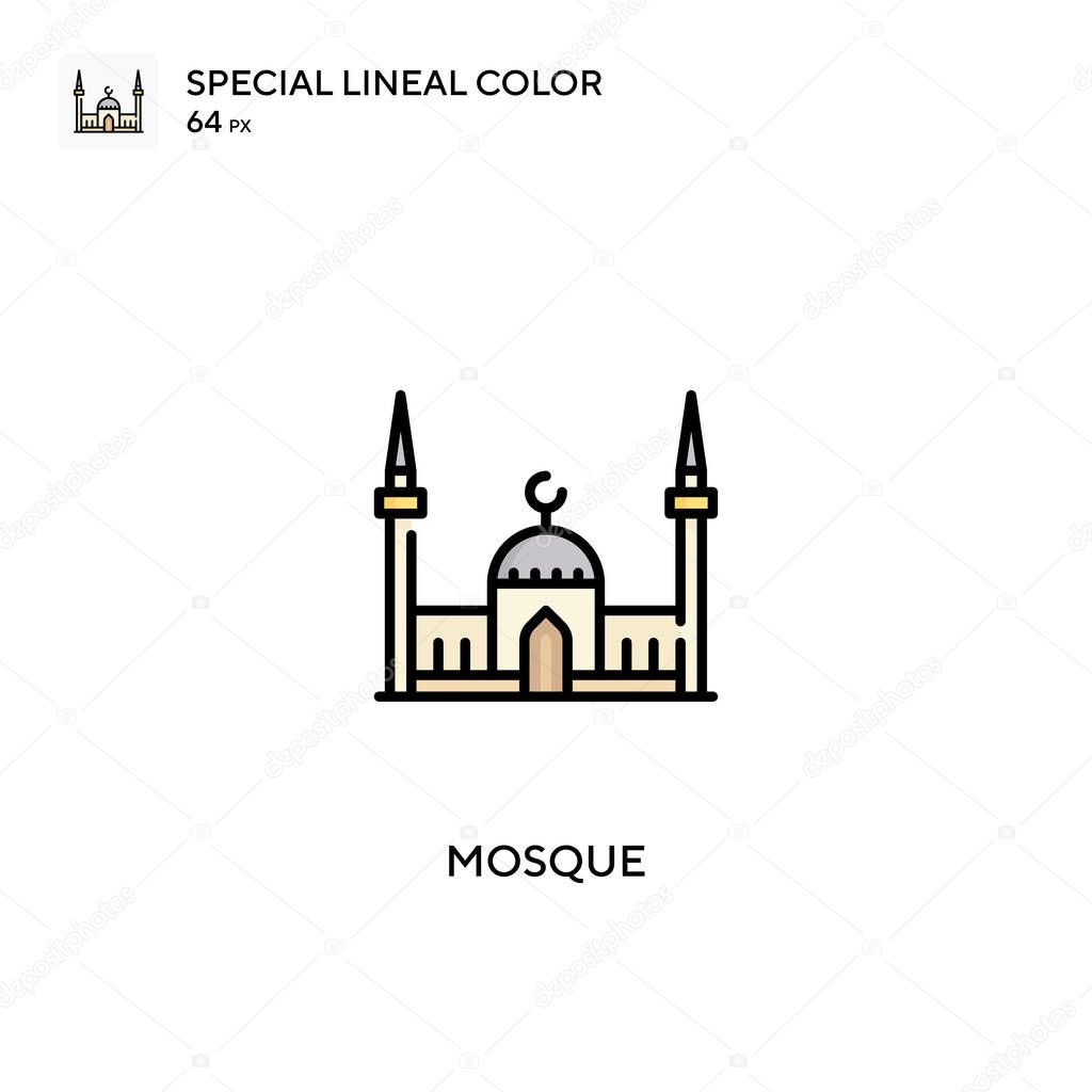 Mosque Special lineal color vector icon. Mosque icons for your business project