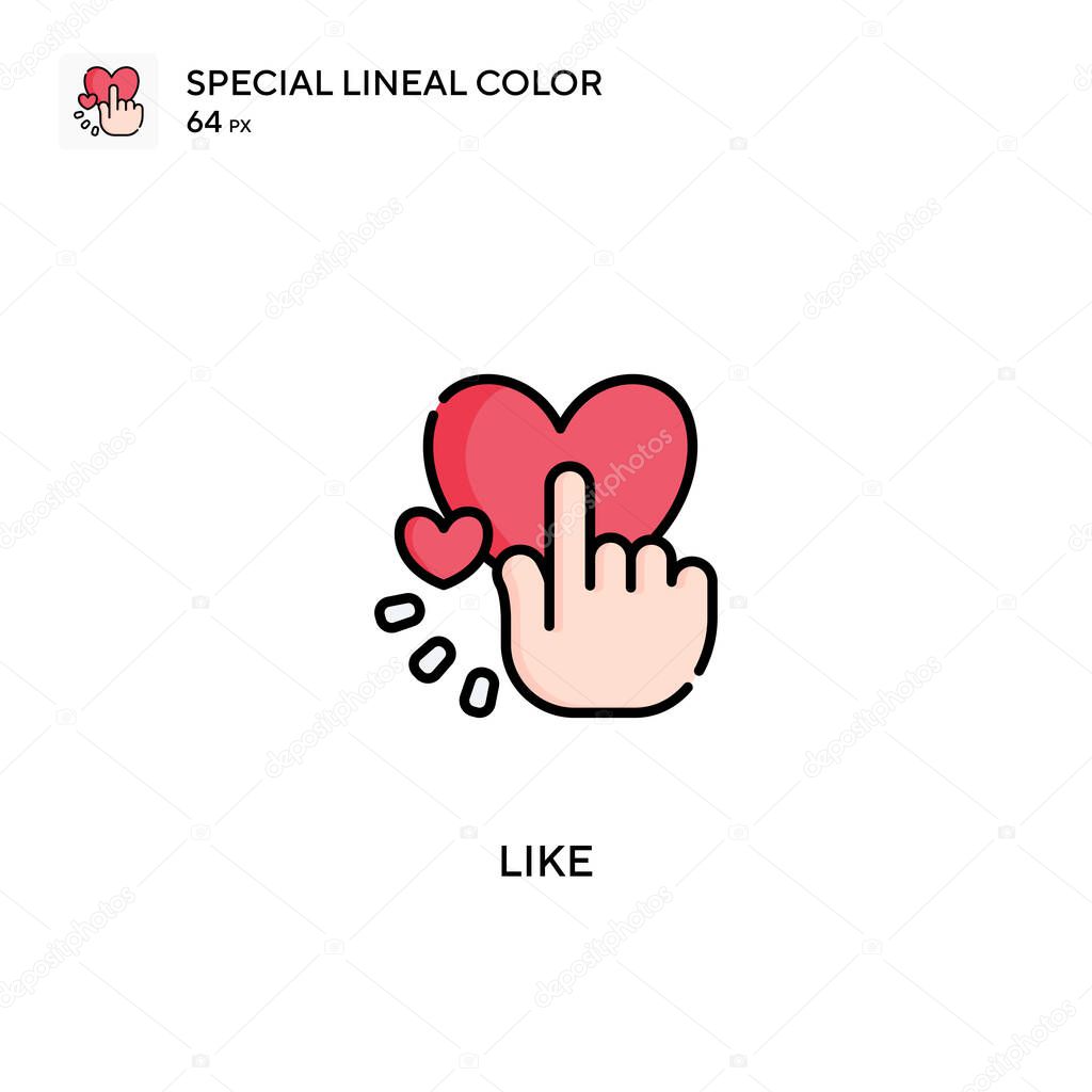 Like Special lineal color vector icon. Like icons for your business project