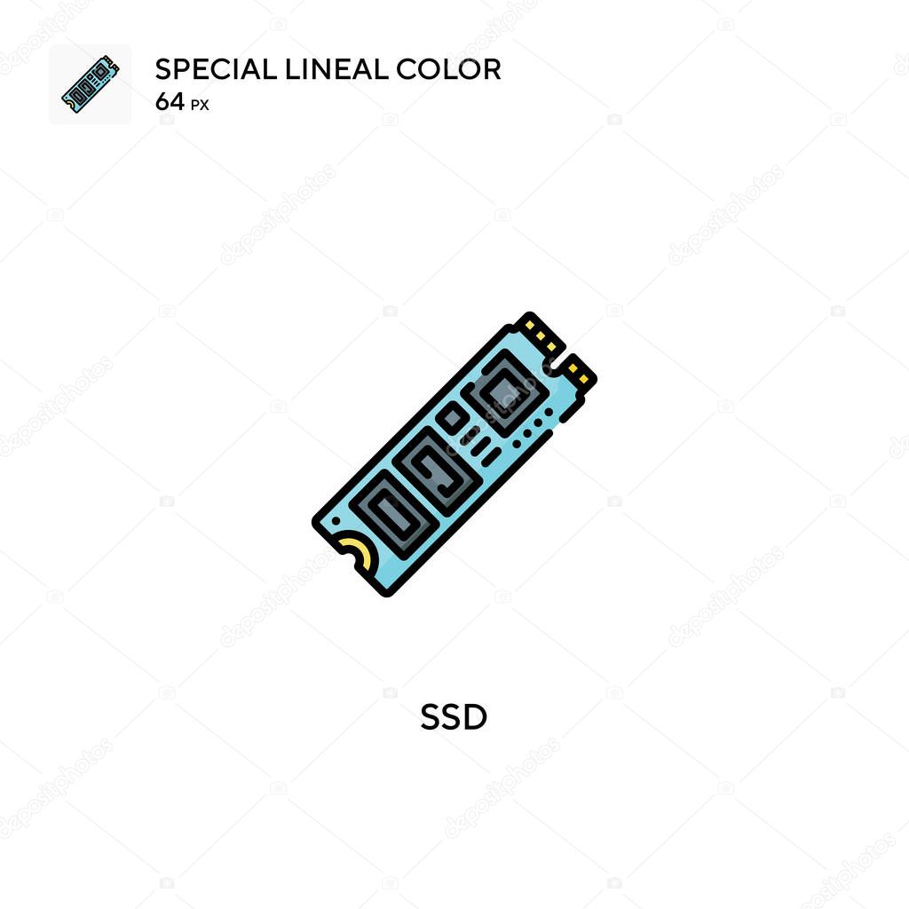 Ssd Special lineal color vector icon. Ssd icons for your business project
