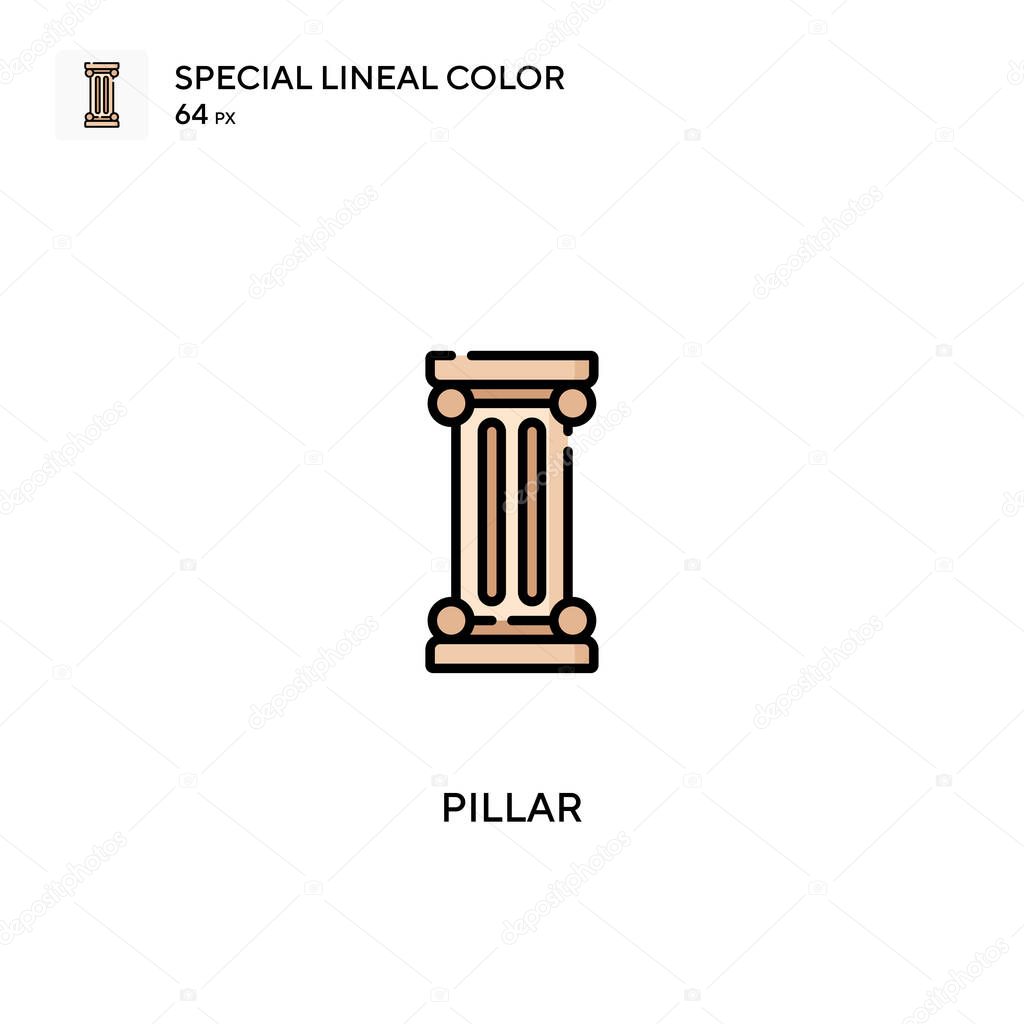 Pillar Special lineal color vector icon. Pillar icons for your business project
