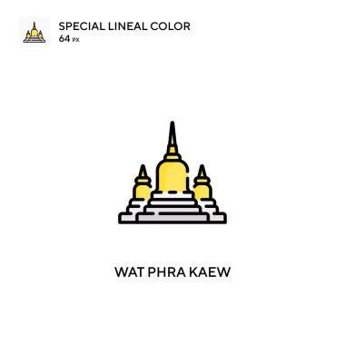 Wat phra kaew Special lineal color vector icon. Wat phra kaew icons for your business project clipart