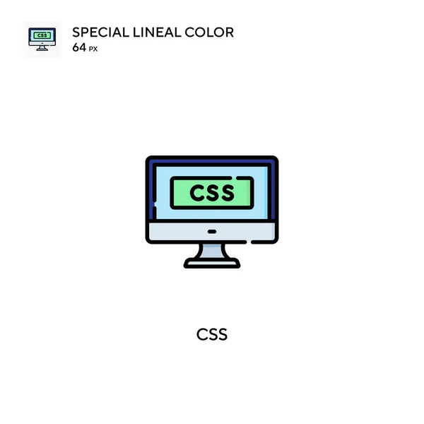 Css Különleges Lineáris Színvektor Ikon Css Ikonok Üzleti Projektjéhez — Stock Vector