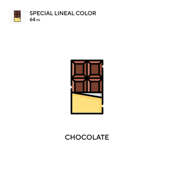 Шоколад Спеціальний Лінійний Колір Вектор Значок Шоколадні Ікони Вашого Бізнес — стоковий вектор