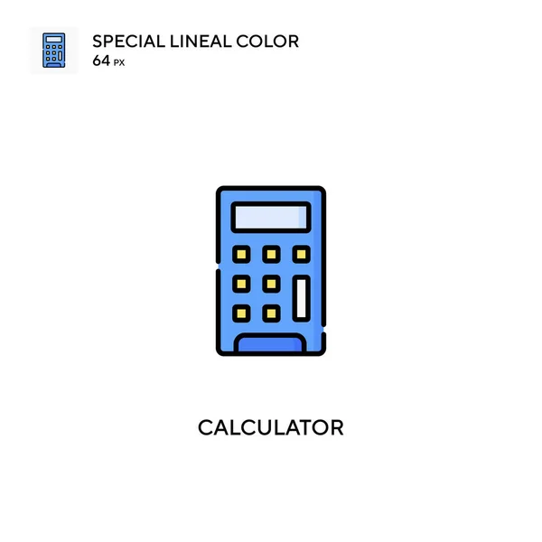 Kalkylator Speciell Linjal Färg Vektor Ikon Kalkylator Ikoner För Ditt — Stock vektor