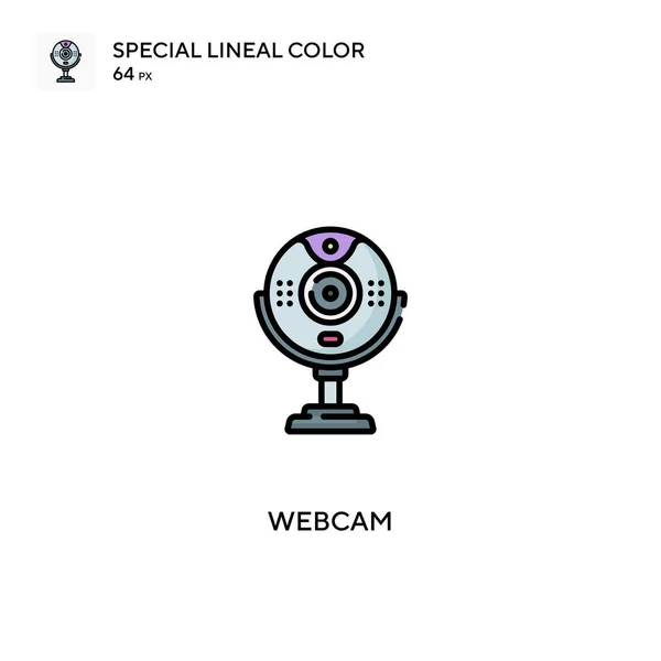 Webcam Spécial Lineal Icône Vectorielle Couleur Icônes Webcam Pour Votre — Image vectorielle