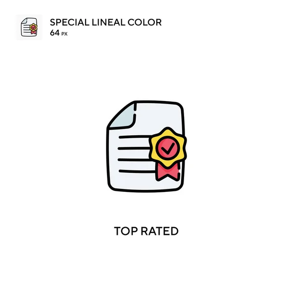 Spezielle Lineare Farbvektorsymbole Mit Der Höchsten Bewertung Top Bewertete Symbole — Stockvektor