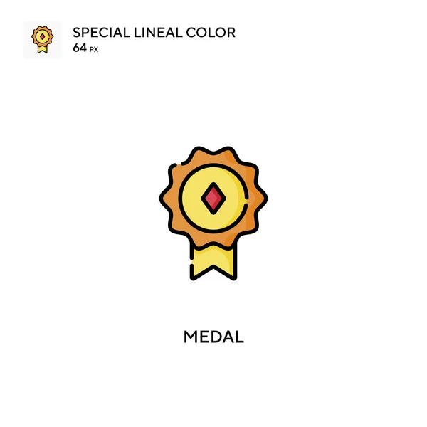 Medalha Ícone Vetorial Cor Linear Especial Ícones Medalha Para Seu —  Vetores de Stock