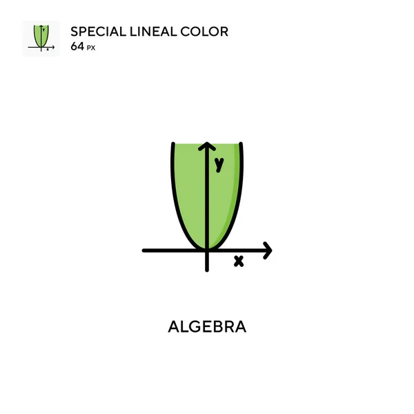 Álgebra Icono Especial Vector Color Lineal Iconos Álgebra Para Proyecto — Vector de stock