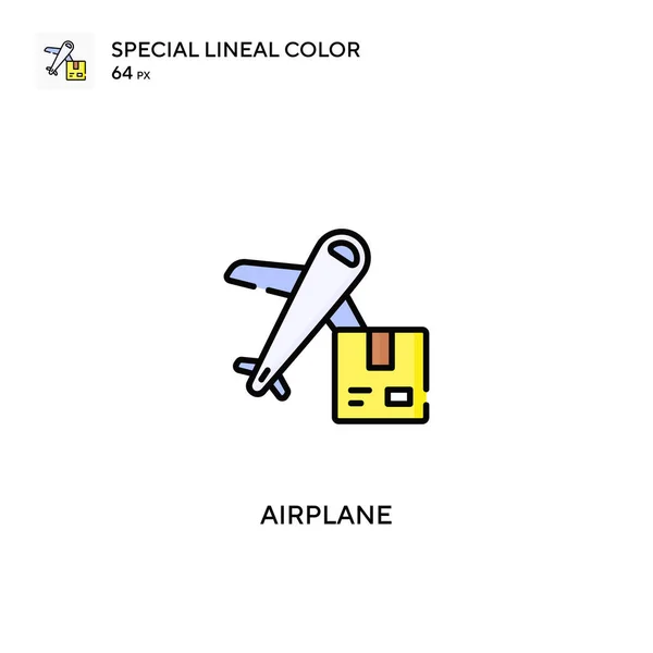 Avión Especial Icono Vector Color Lineal Iconos Avión Para Proyecto — Vector de stock