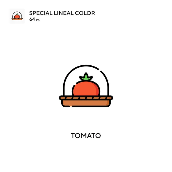 Tomate Icono Especial Vector Color Lineal Iconos Tomate Para Proyecto — Vector de stock