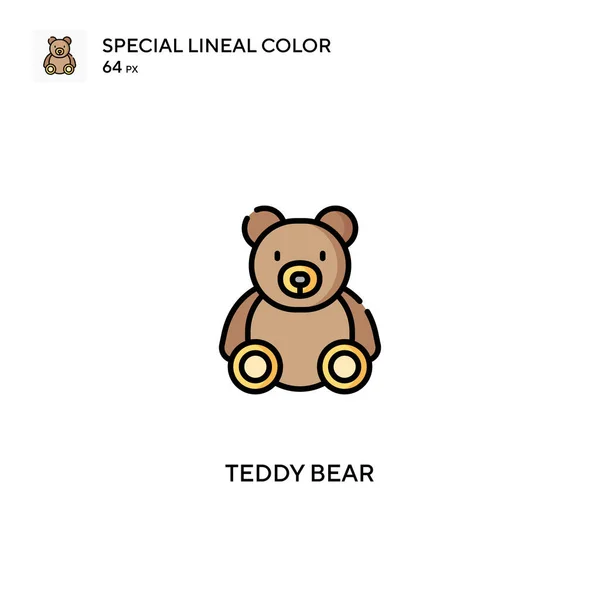 Teddybär Spezielles Lineares Farbvektorsymbol Teddybär Symbole Für Ihr Geschäftsprojekt — Stockvektor