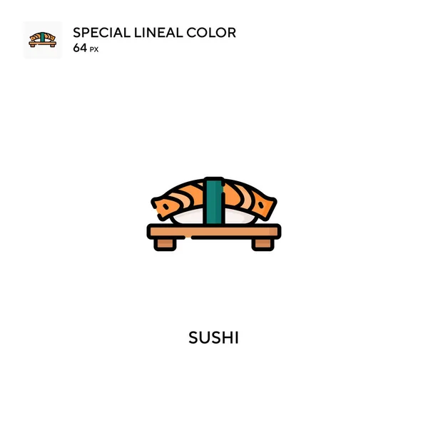 Sushi Special Linjal Färg Vektor Ikon Sushi Ikoner För Ditt — Stock vektor