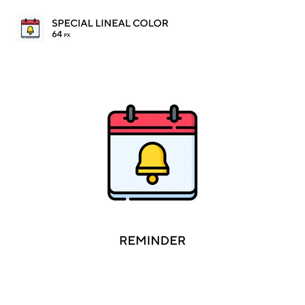 Påminnelse Special Linjal Färg Vektor Ikon Påminnelse Ikoner För Ditt — Stock vektor