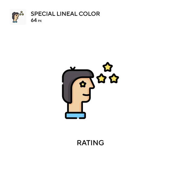 Rating Special Lineal Color Vector Icon 비즈니스 프로젝트용 아이콘을 레이팅하는 — 스톡 벡터