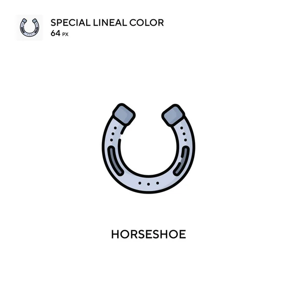 Horseshoe Special Lineal Color Vector Icon 비즈니스 프로젝트를 Horseshoe 아이콘 — 스톡 벡터