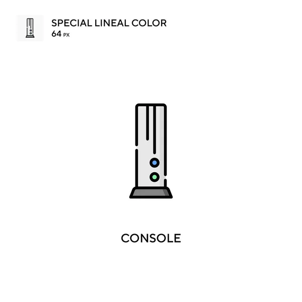 Console Ícone Vetorial Cor Linear Especial Ícones Console Para Seu —  Vetores de Stock