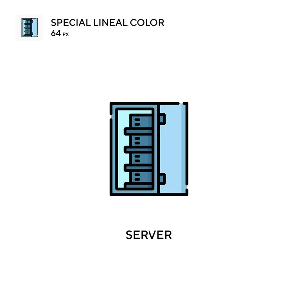 Serwer Specjalna Ikona Wektora Kolorów Liniowych Ikony Serwera Dla Twojego — Wektor stockowy