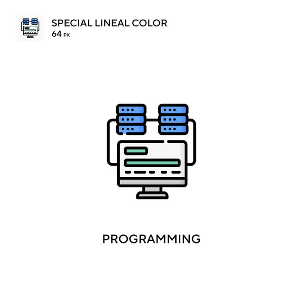 Programming Special Lineal Color Vector Icon Programming Icons Your Business — Stock Vector