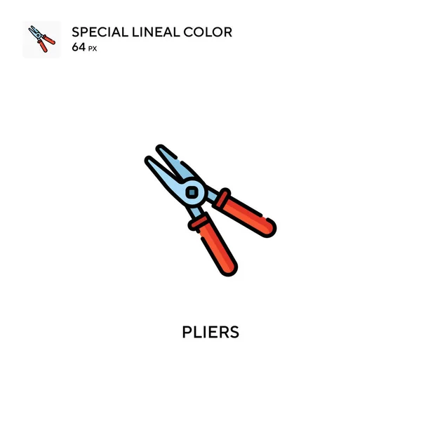 Pliers Special Lineal Color Vector Icon Pliers Icons Your Business — Stock Vector