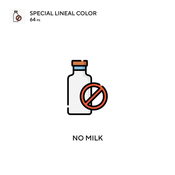 Sin Leche Icono Especial Vector Color Lineal Hay Iconos Leche — Vector de stock