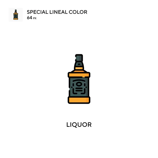 Liquor Speciale Lijnkleur Vector Icoon Drank Iconen Voor Business Project — Stockvector