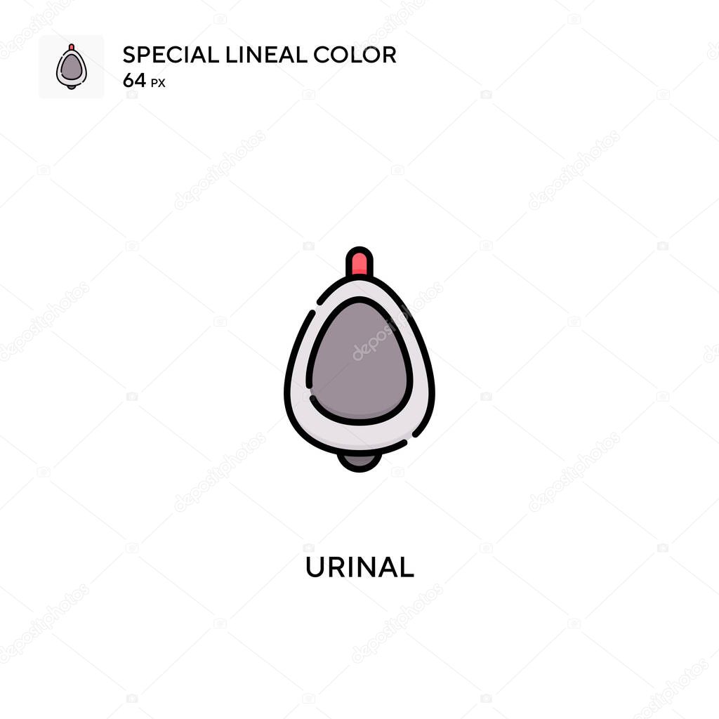 Urinal Special lineal color vector icon. Urinal icons for your business project