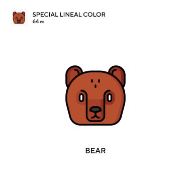 Özel doğrusal renk vektör simgesi taşı. İş projeniz için ayıcık simgeleri