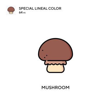 Mantar özel doğrusal renk vektör simgesi. İş projeniz için mantar simgeleri